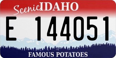 ID license plate E144051