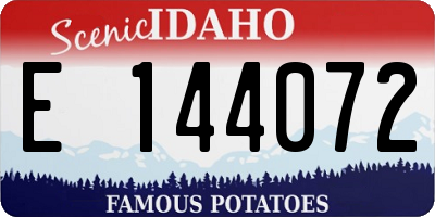 ID license plate E144072