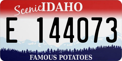 ID license plate E144073