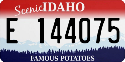 ID license plate E144075