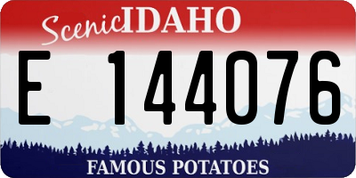 ID license plate E144076