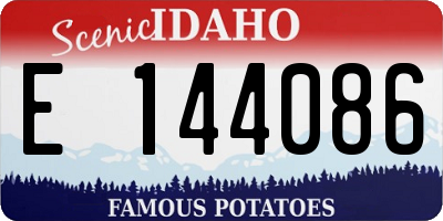 ID license plate E144086