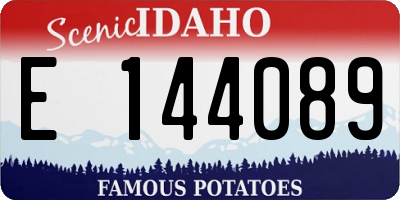 ID license plate E144089