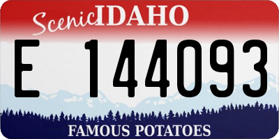 ID license plate E144093
