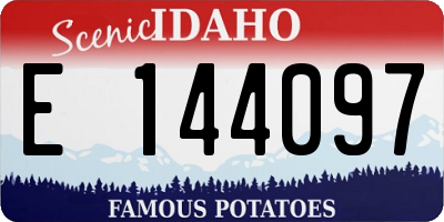 ID license plate E144097