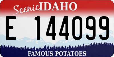 ID license plate E144099