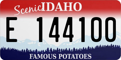 ID license plate E144100