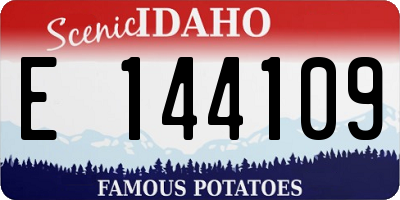 ID license plate E144109