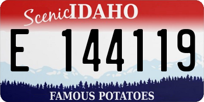 ID license plate E144119
