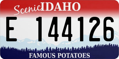 ID license plate E144126