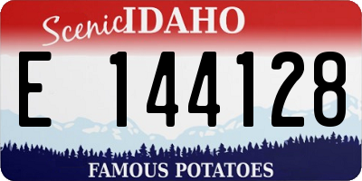 ID license plate E144128