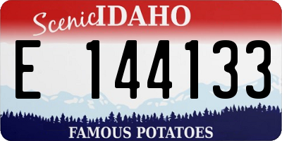 ID license plate E144133