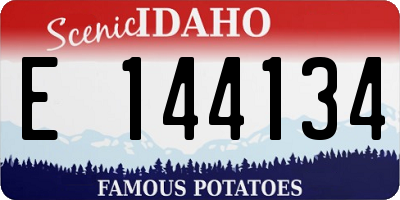ID license plate E144134