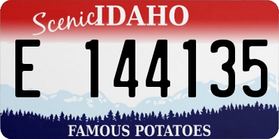 ID license plate E144135