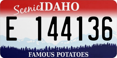 ID license plate E144136