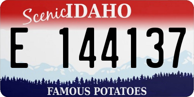 ID license plate E144137