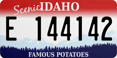ID license plate E144142