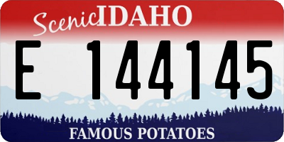 ID license plate E144145
