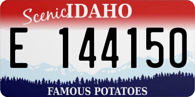 ID license plate E144150