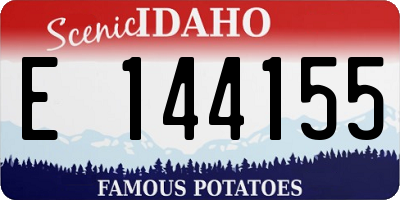 ID license plate E144155