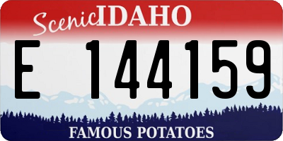 ID license plate E144159