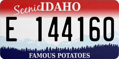 ID license plate E144160