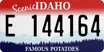 ID license plate E144164