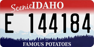 ID license plate E144184