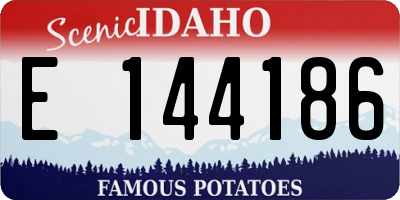 ID license plate E144186