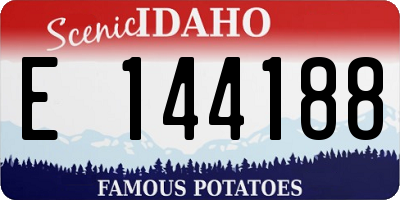 ID license plate E144188