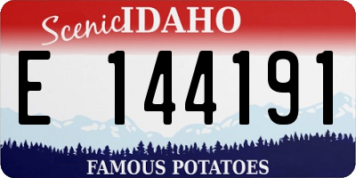 ID license plate E144191
