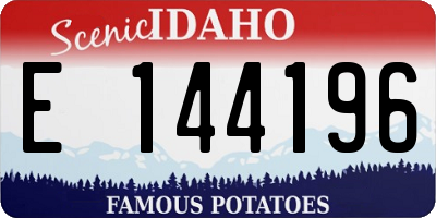 ID license plate E144196