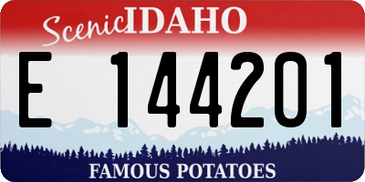 ID license plate E144201