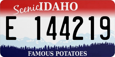 ID license plate E144219