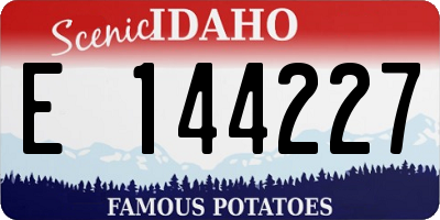 ID license plate E144227