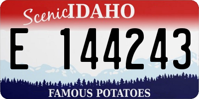 ID license plate E144243
