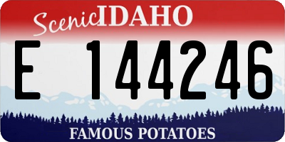 ID license plate E144246