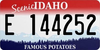 ID license plate E144252