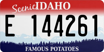 ID license plate E144261