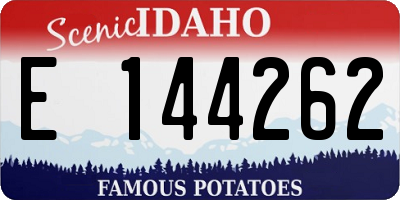 ID license plate E144262