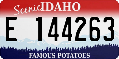 ID license plate E144263