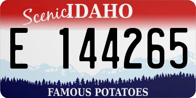 ID license plate E144265