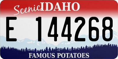 ID license plate E144268