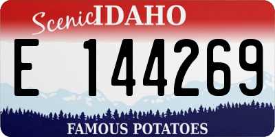 ID license plate E144269