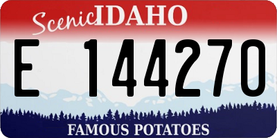 ID license plate E144270