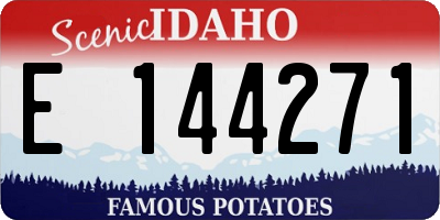 ID license plate E144271