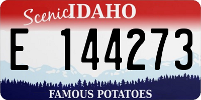 ID license plate E144273