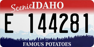 ID license plate E144281
