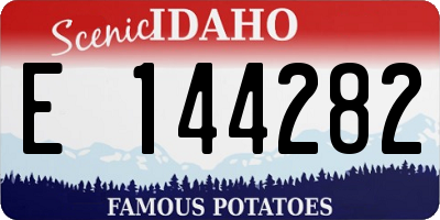 ID license plate E144282