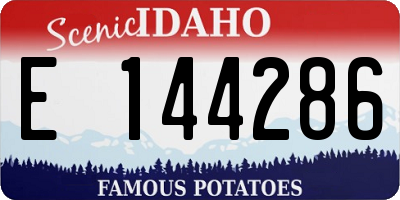 ID license plate E144286